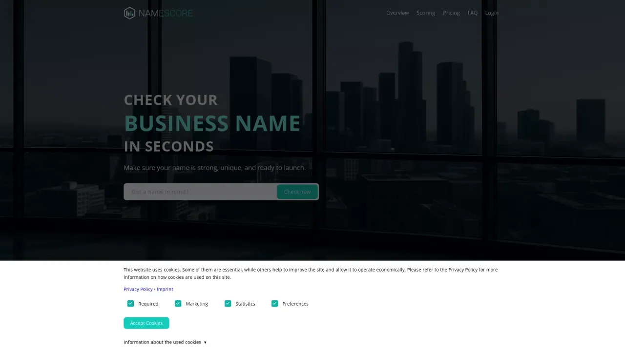 NameScore screenshot