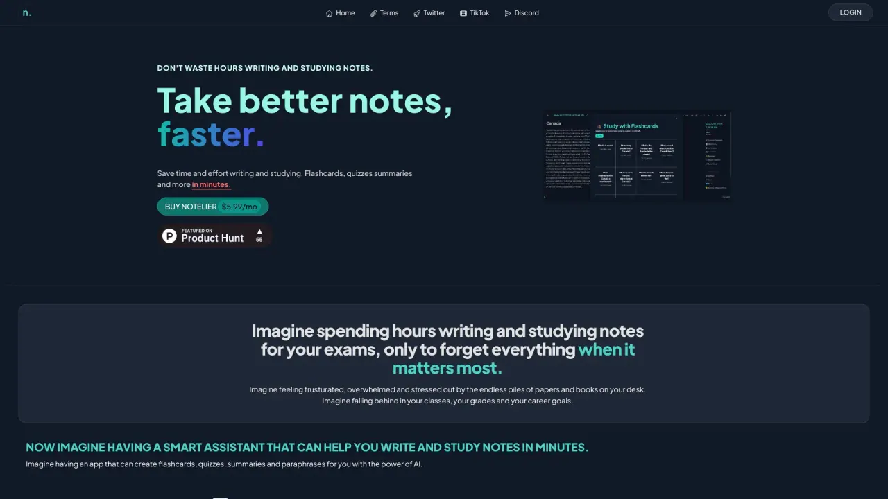 NotelierAI screenshot