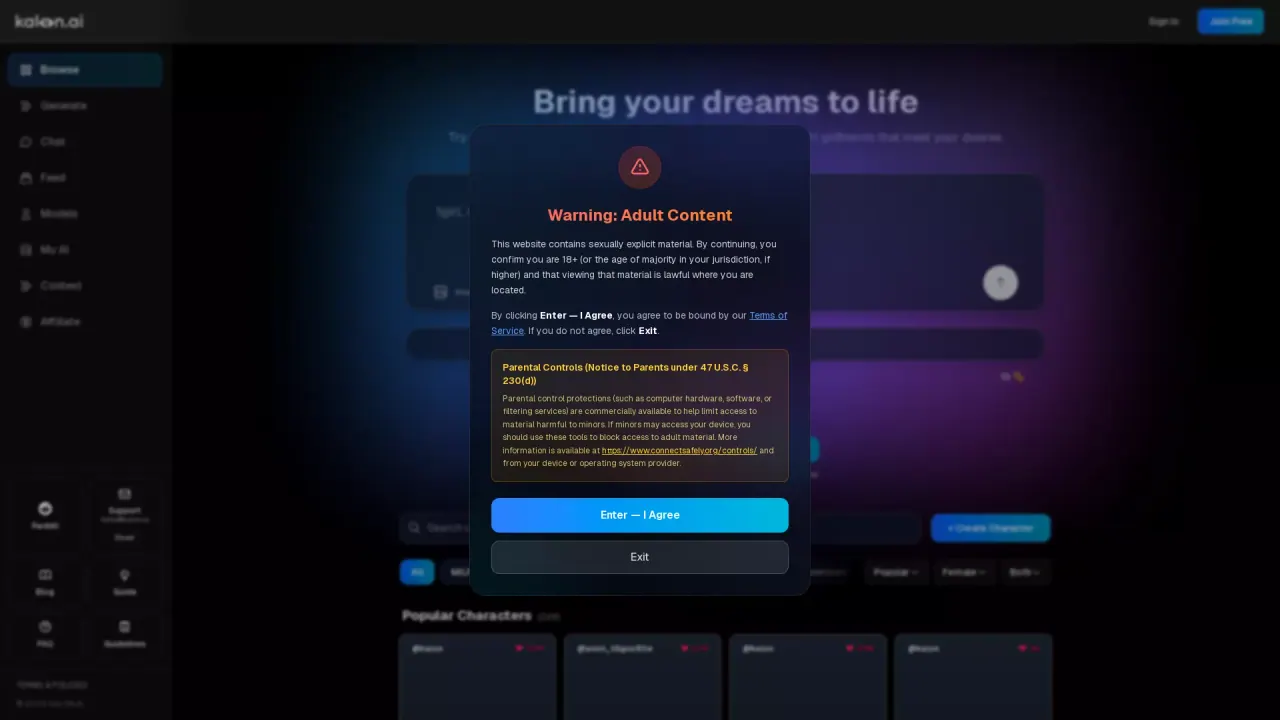 Kalon AI screenshot