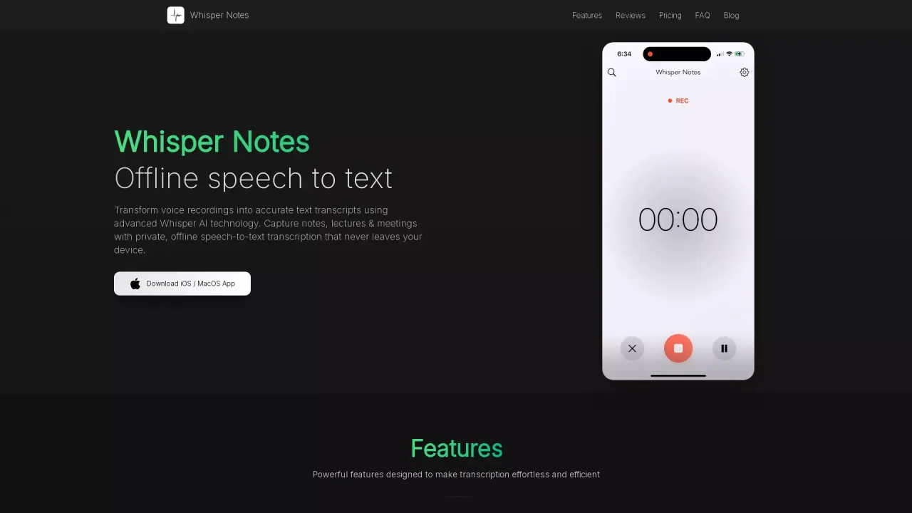 Whisper Notes screenshot