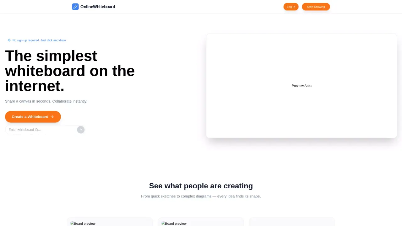 Online Whiteboard screenshot