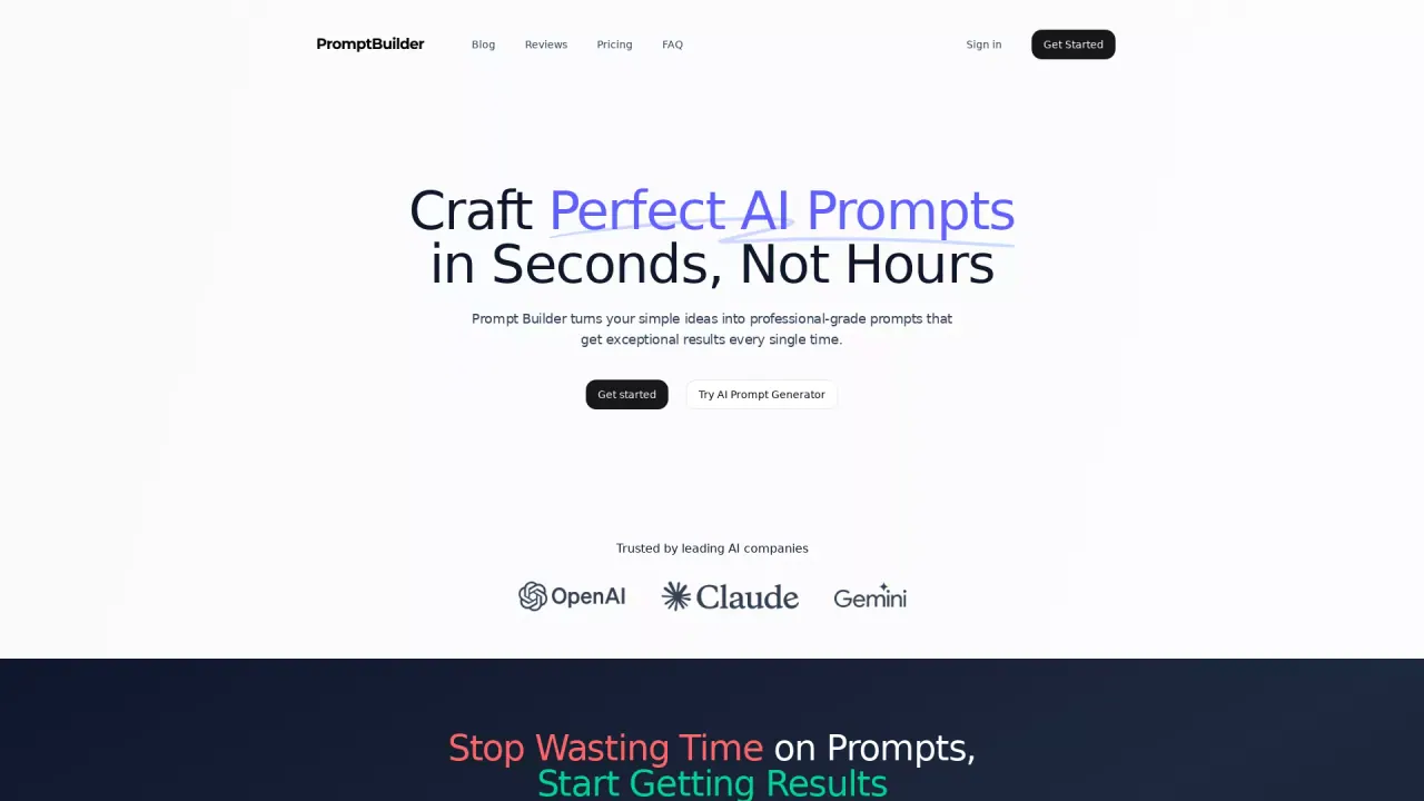 PromptBuilder screenshot