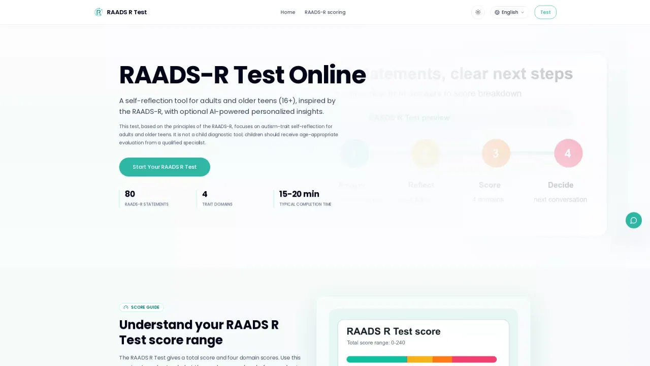RAADSRAutismTraitsTest screenshot