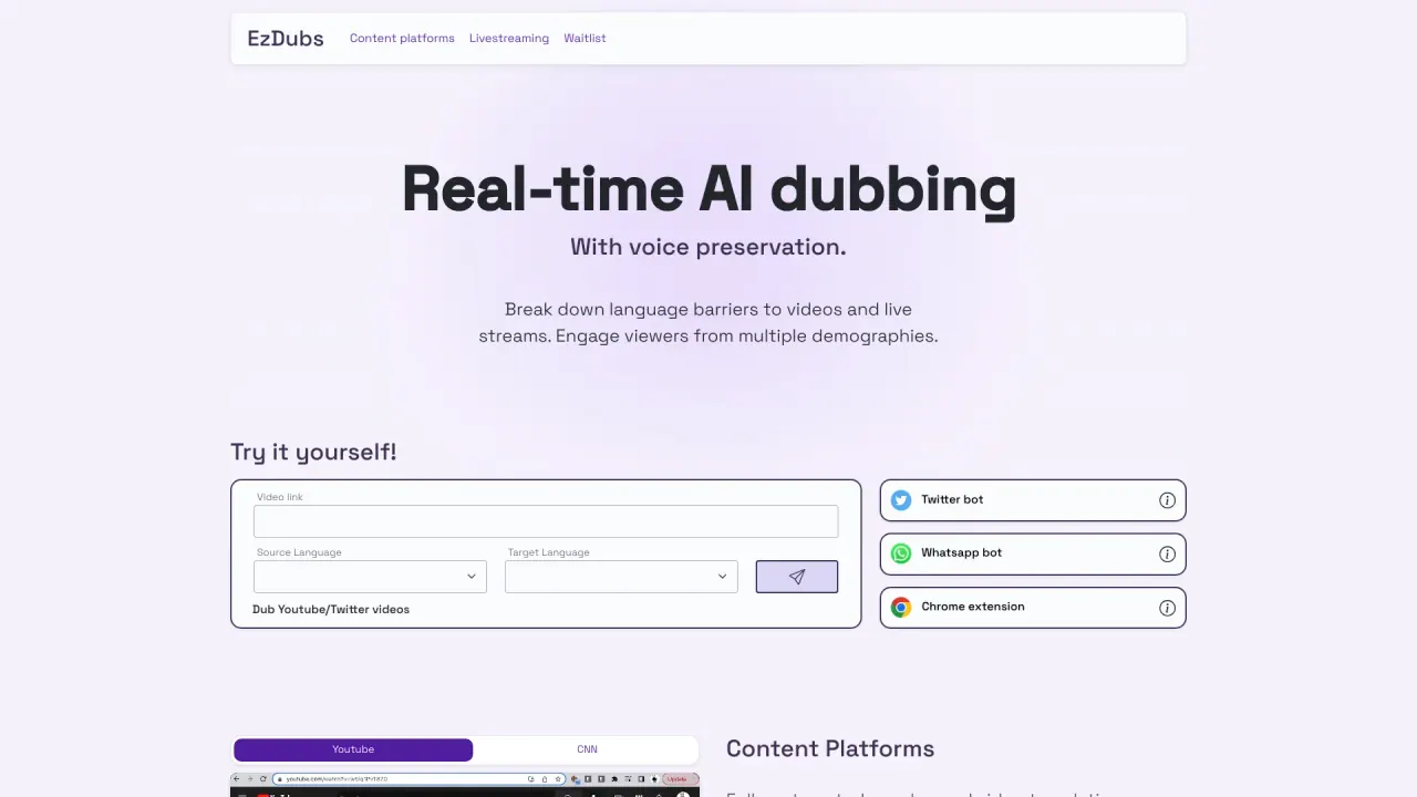 EzDubs screenshot