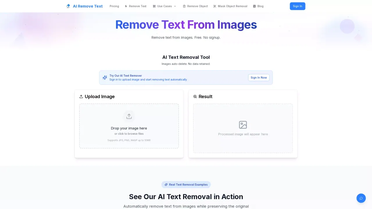 RemoveText screenshot