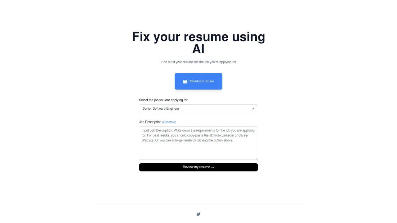 Resume Reviewer screenshot