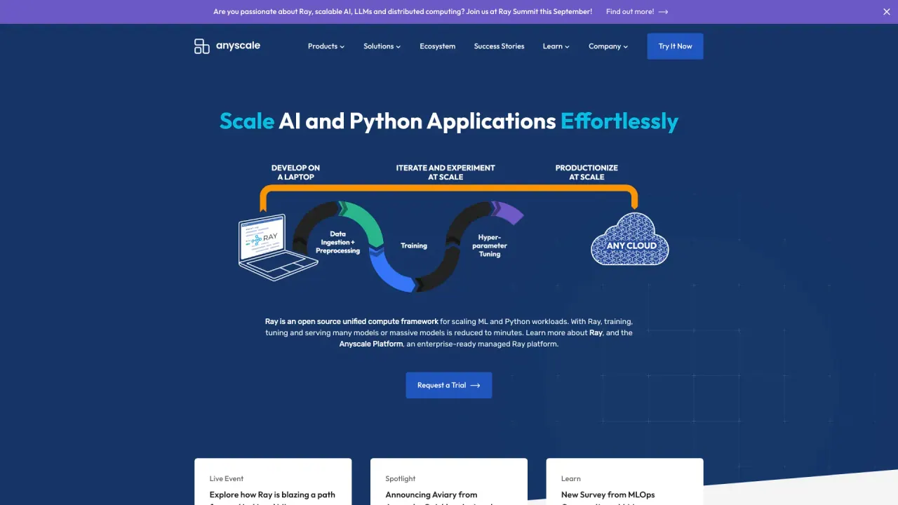 Anyscale screenshot