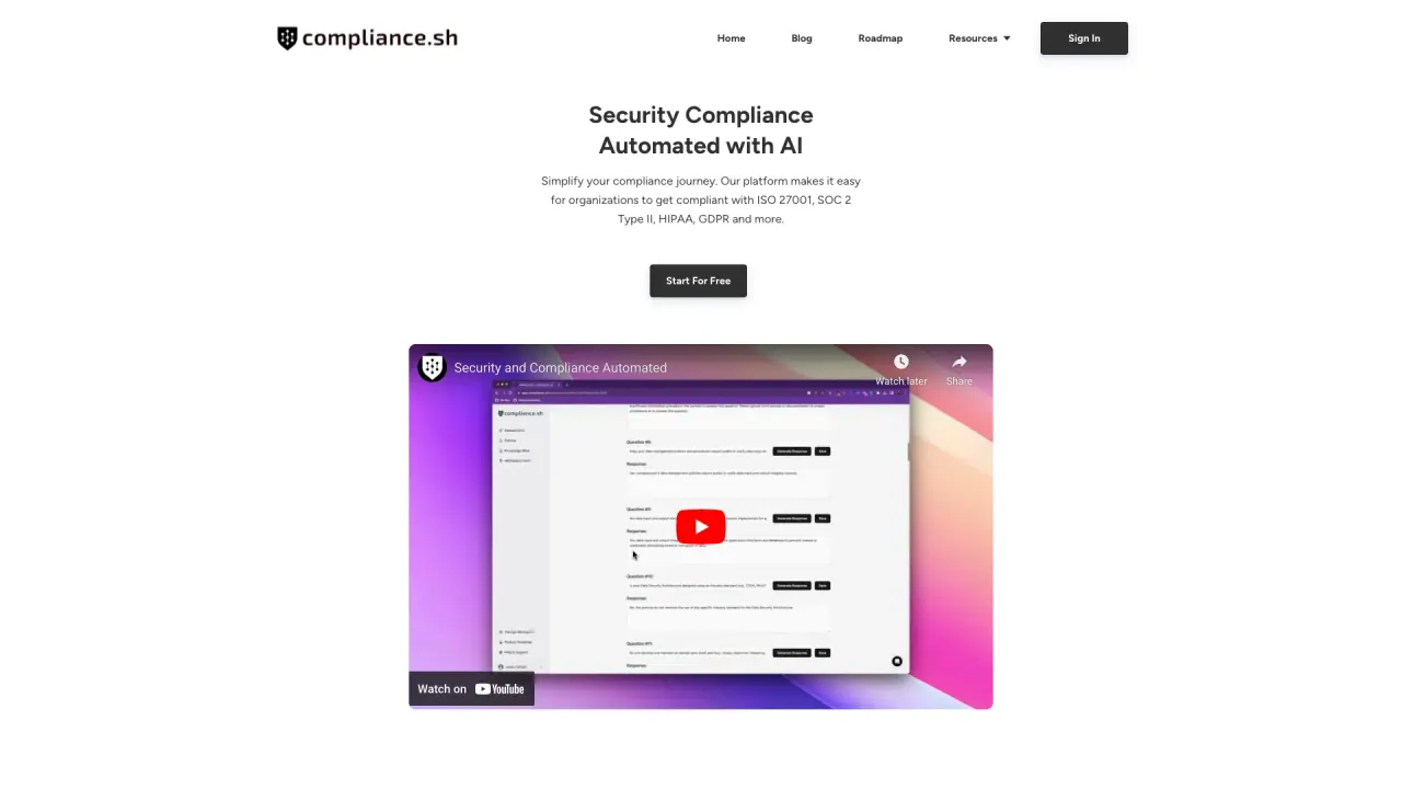compliance.sh screenshot