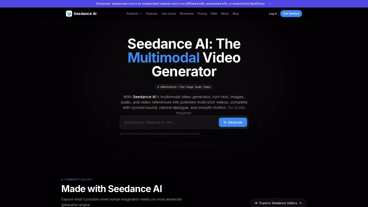 SeeDance Ai screenshot