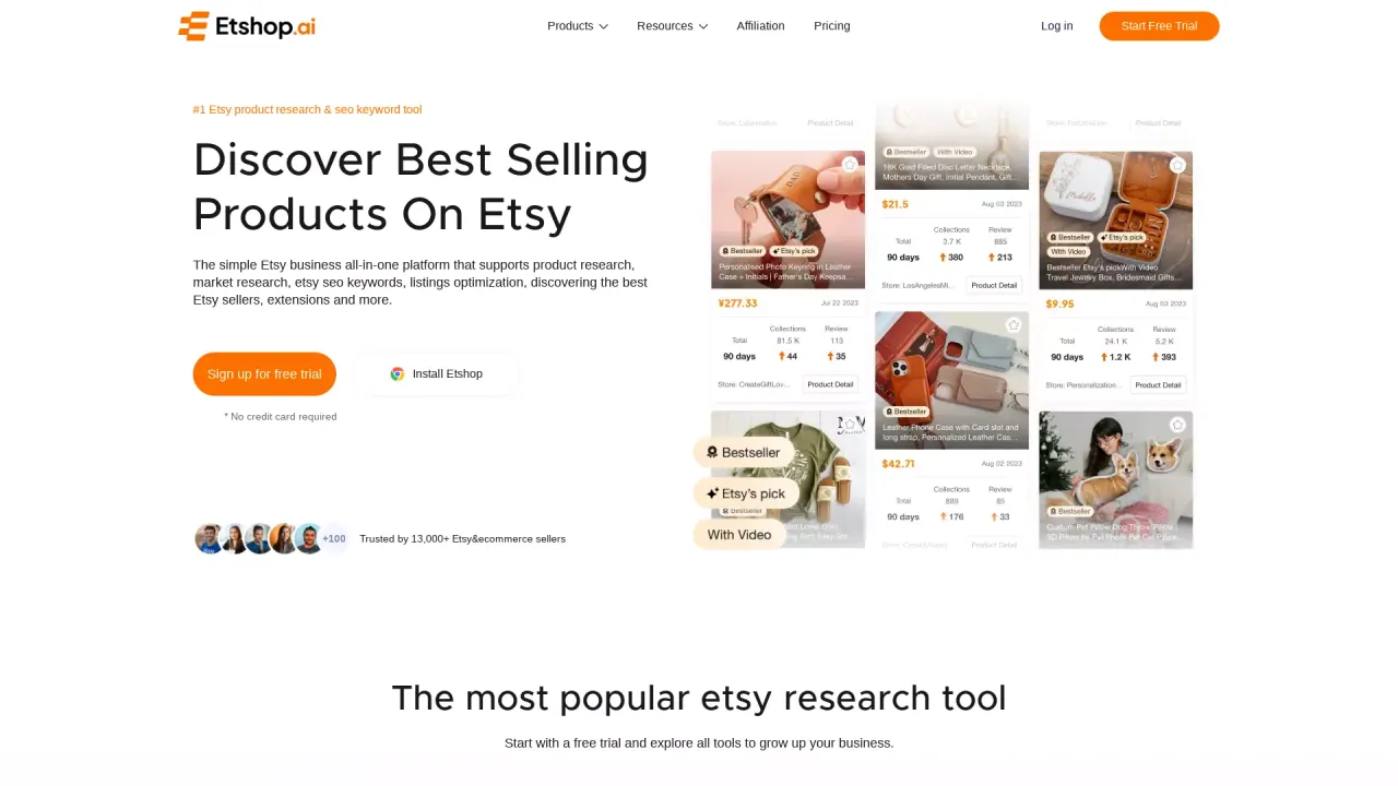 Etshop screenshot