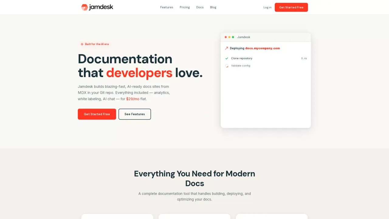 Jamdesk screenshot