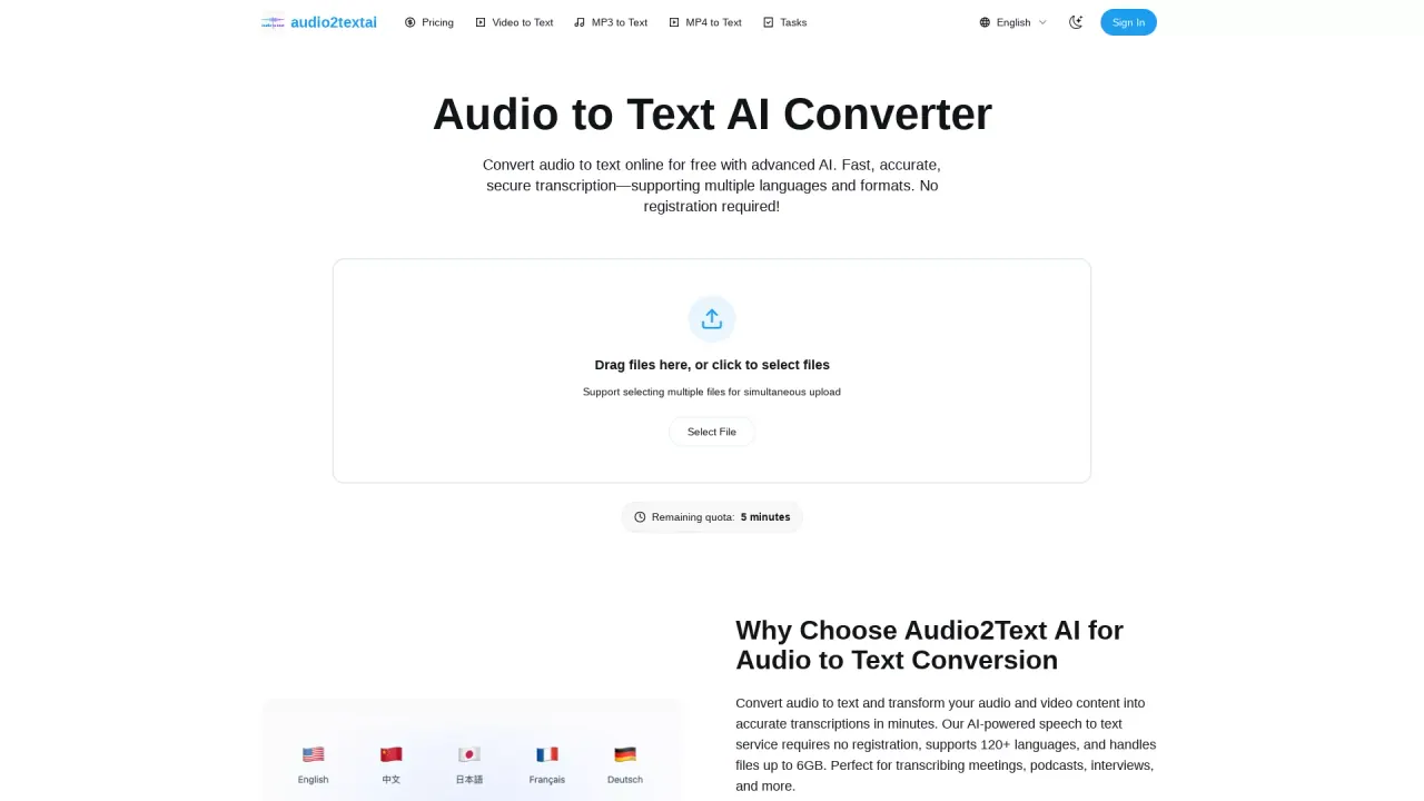 AudioToTextAICovner screenshot