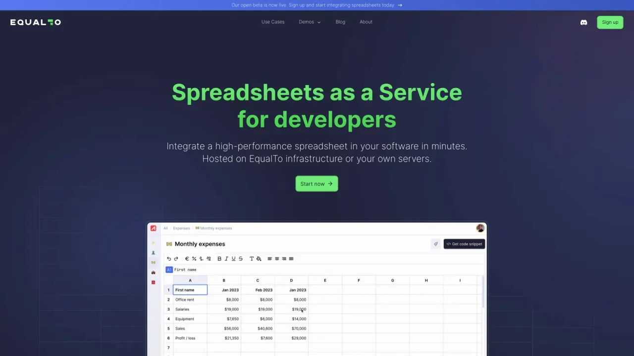 Equalto screenshot