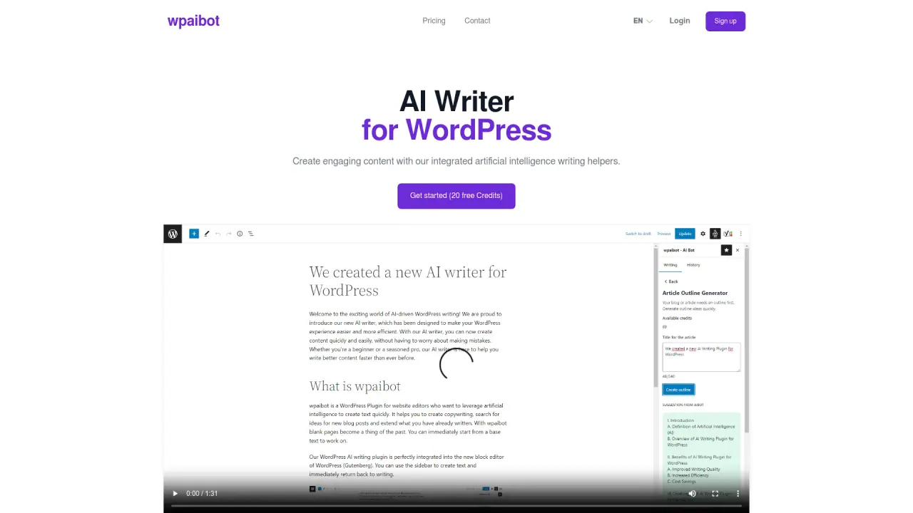 Wpaibot screenshot