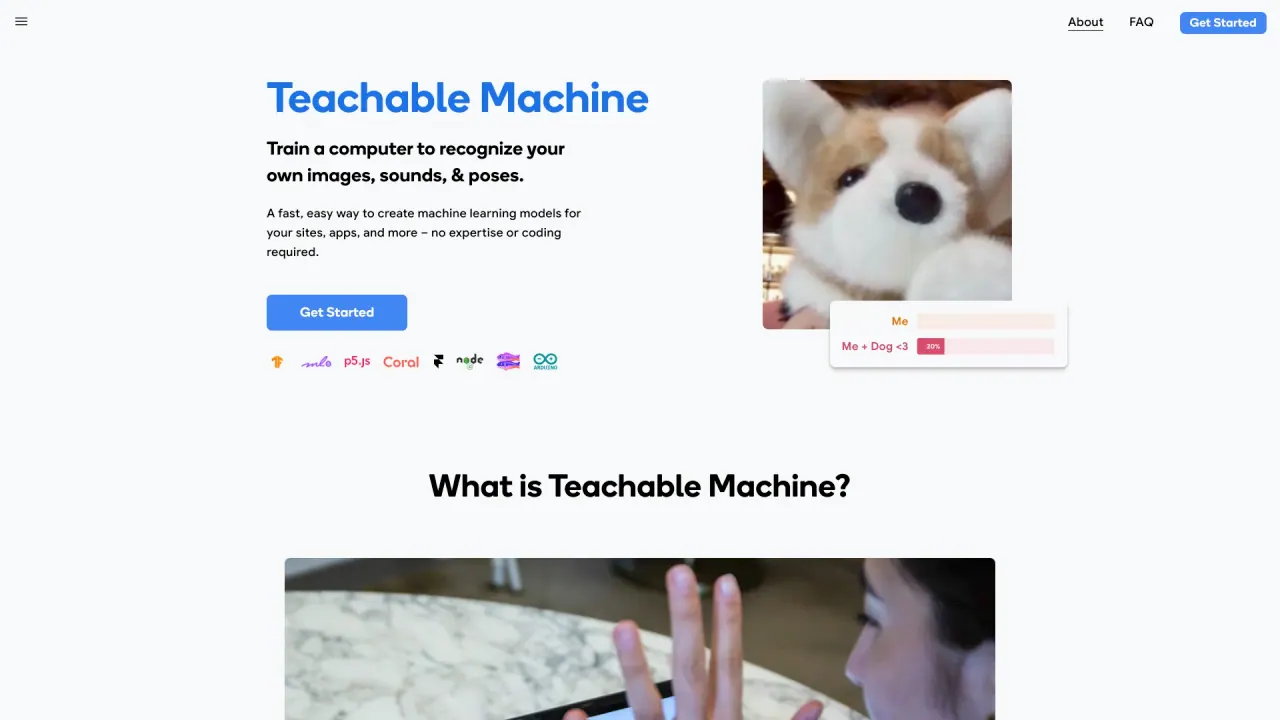 Teachablemachine screenshot
