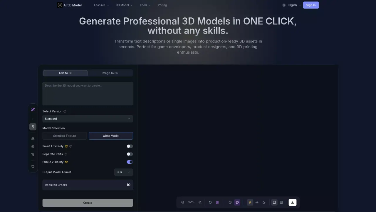 AI3DModel screenshot