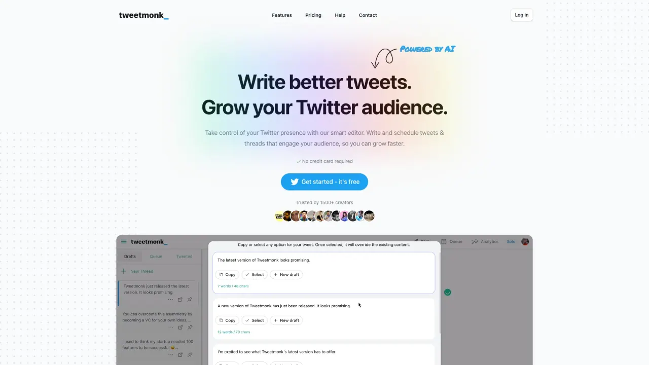 Tweetmonk screenshot