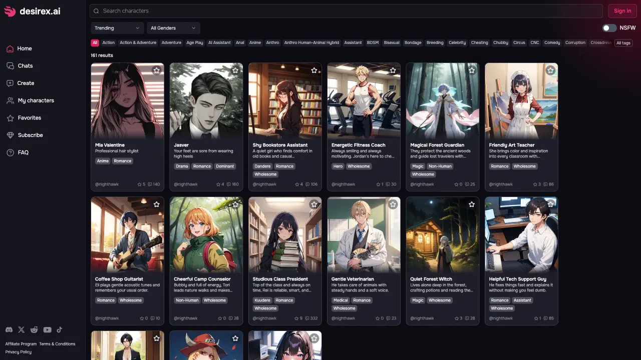 Desirex.ai screenshot