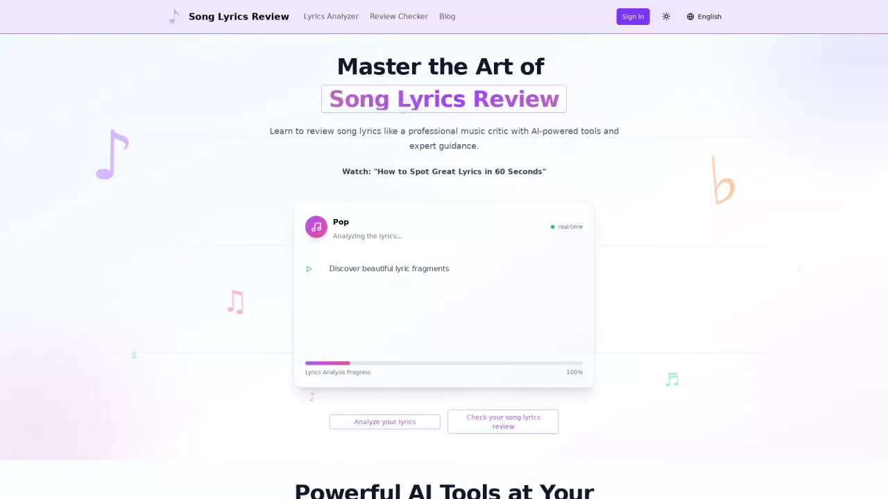 SongLyricsReview screenshot