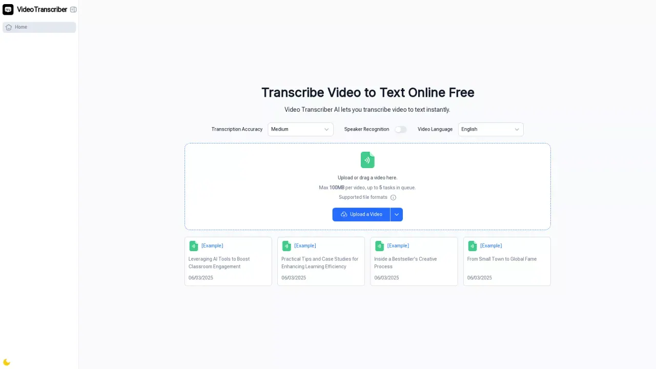 VideoTranscriberAI screenshot