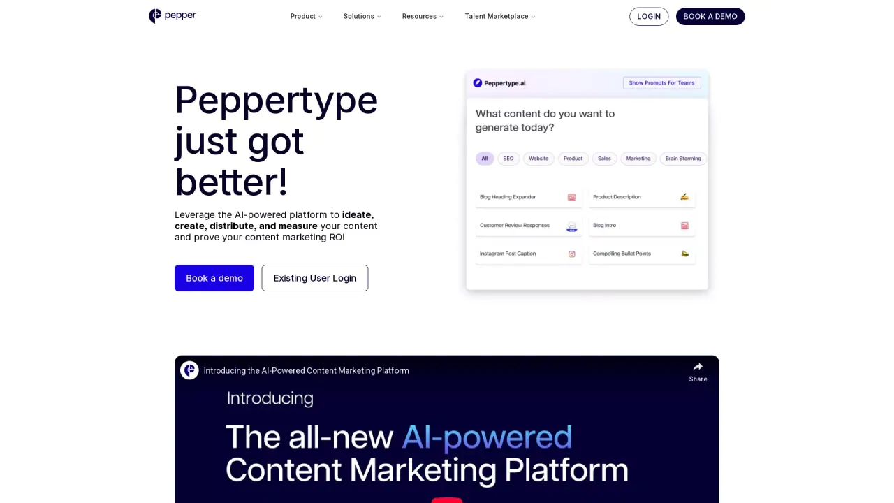 Peppercontent screenshot