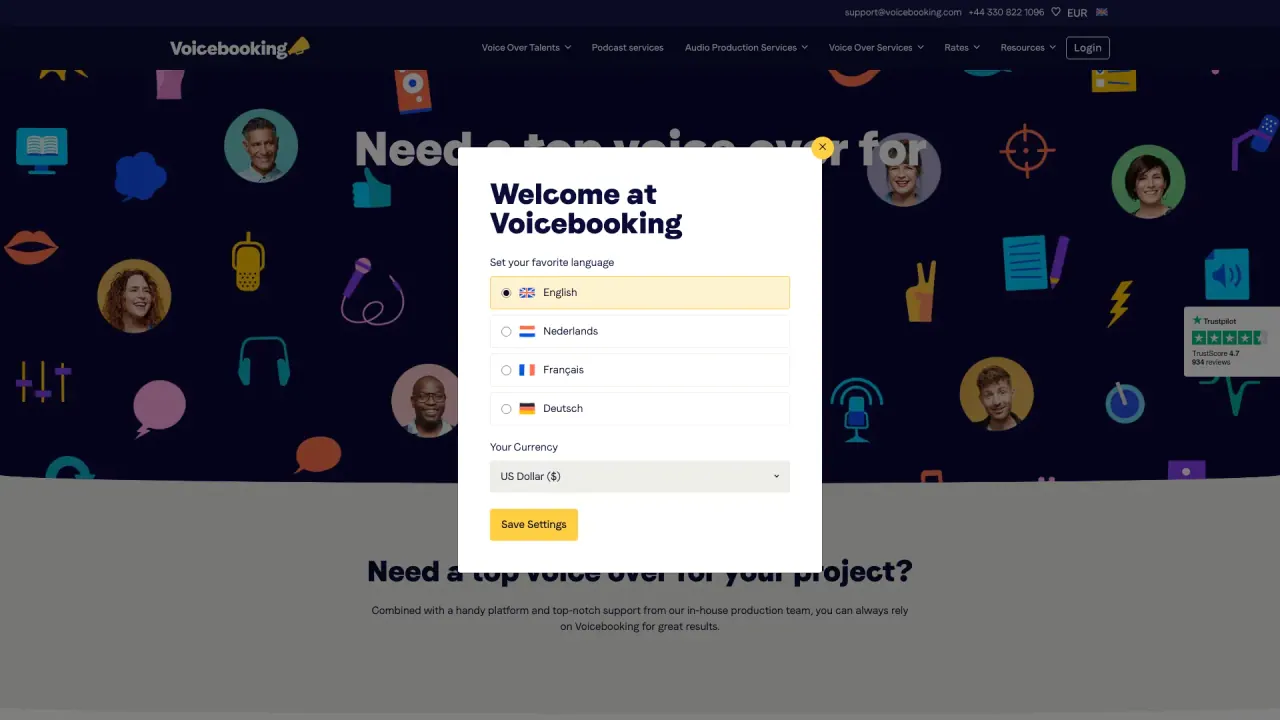 Voicebooking screenshot