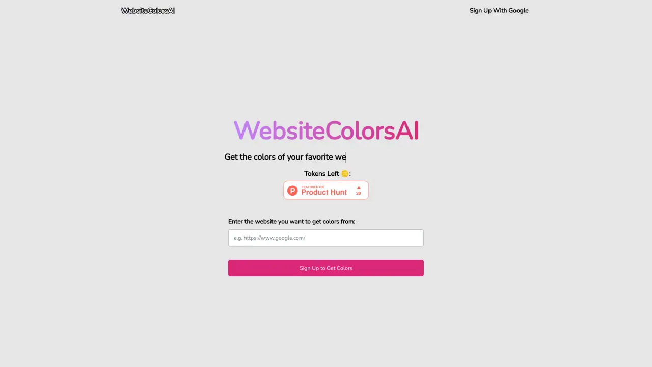 WebsiteColorsAI screenshot
